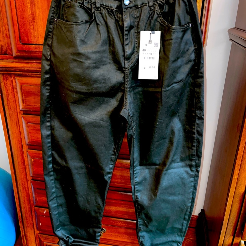Zara’s faux leather pants